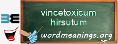 WordMeaning blackboard for vincetoxicum hirsutum